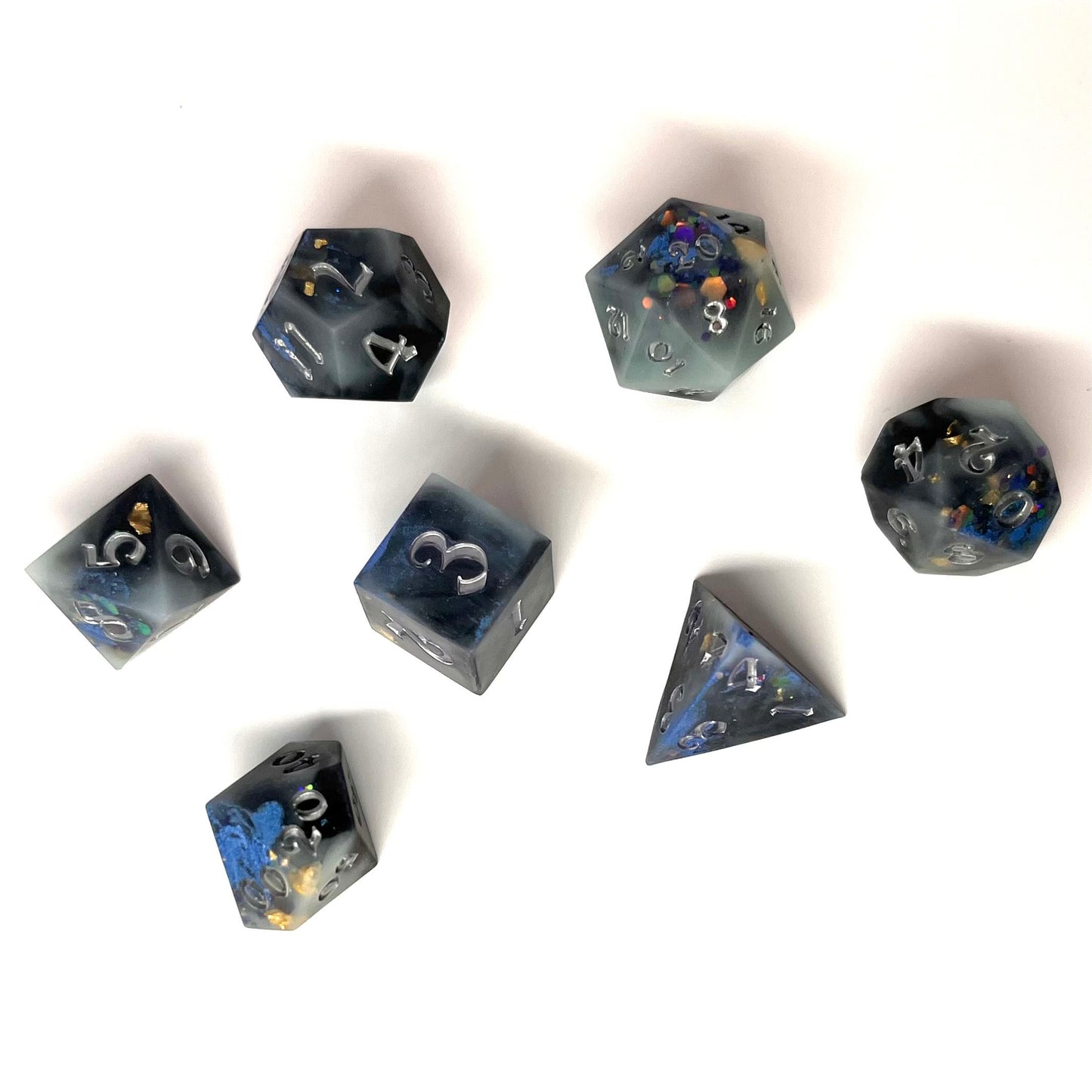 Sharp Edge Tabletop Game Dice Set Of 7 - Nebula