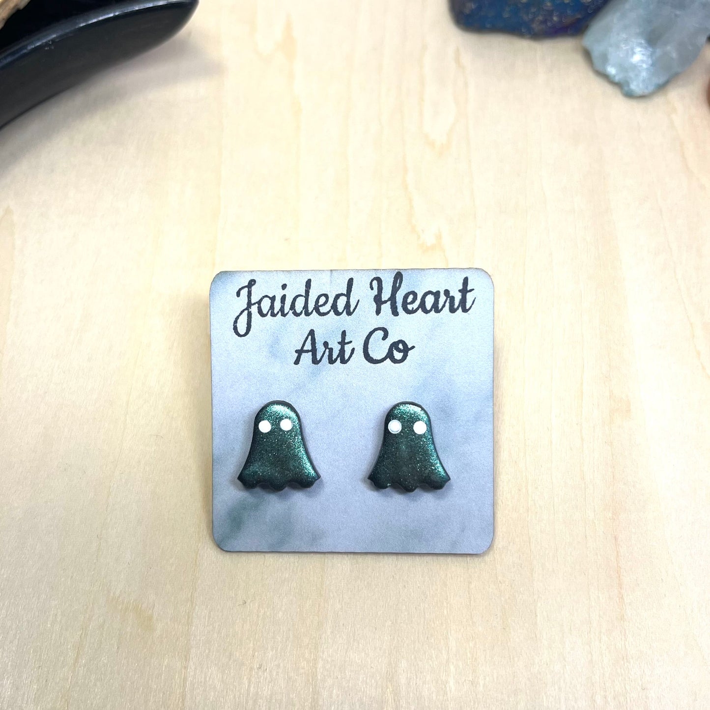 Ectoplasm Ghost Stud Earrings