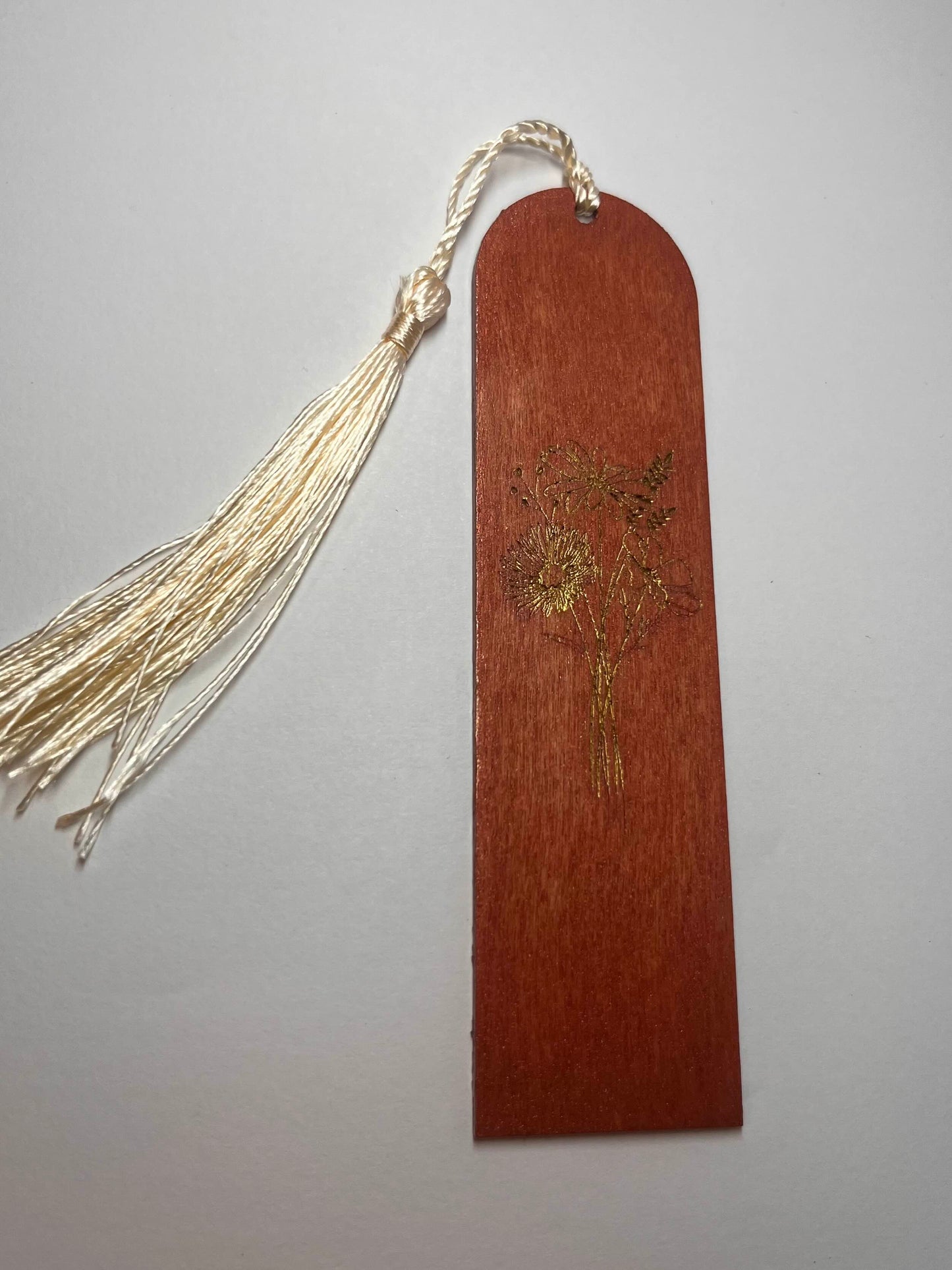 Wildflower Bouquet Engraved Wooden Bookmark