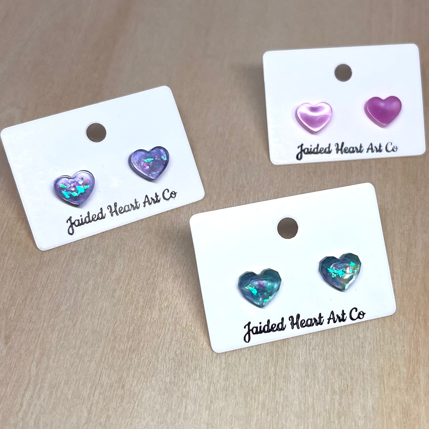 Heart Shaped Stud Earrings Hypoallergenic Stainless Steel