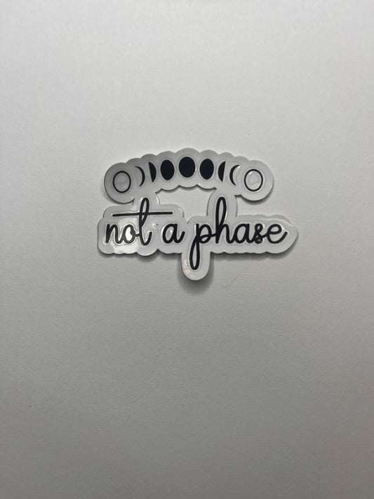 Vinyl Decal Not A Phase- Black / Silver