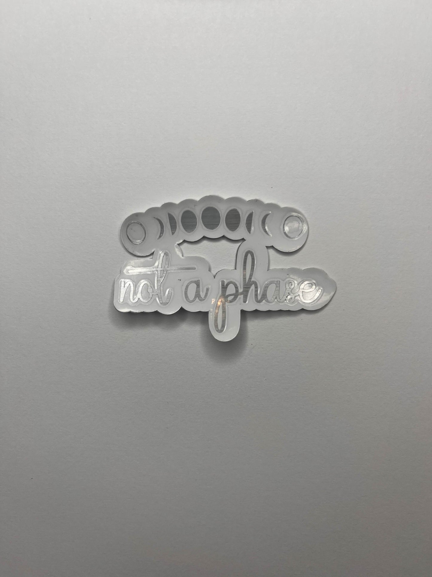 Vinyl Decal Not A Phase- Black / Silver
