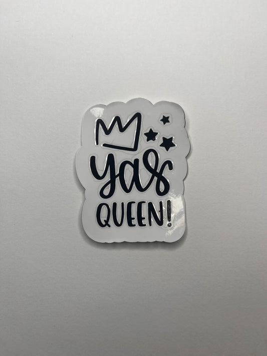 Vinyl Decal Yas Queen- Black / Gold / Silver