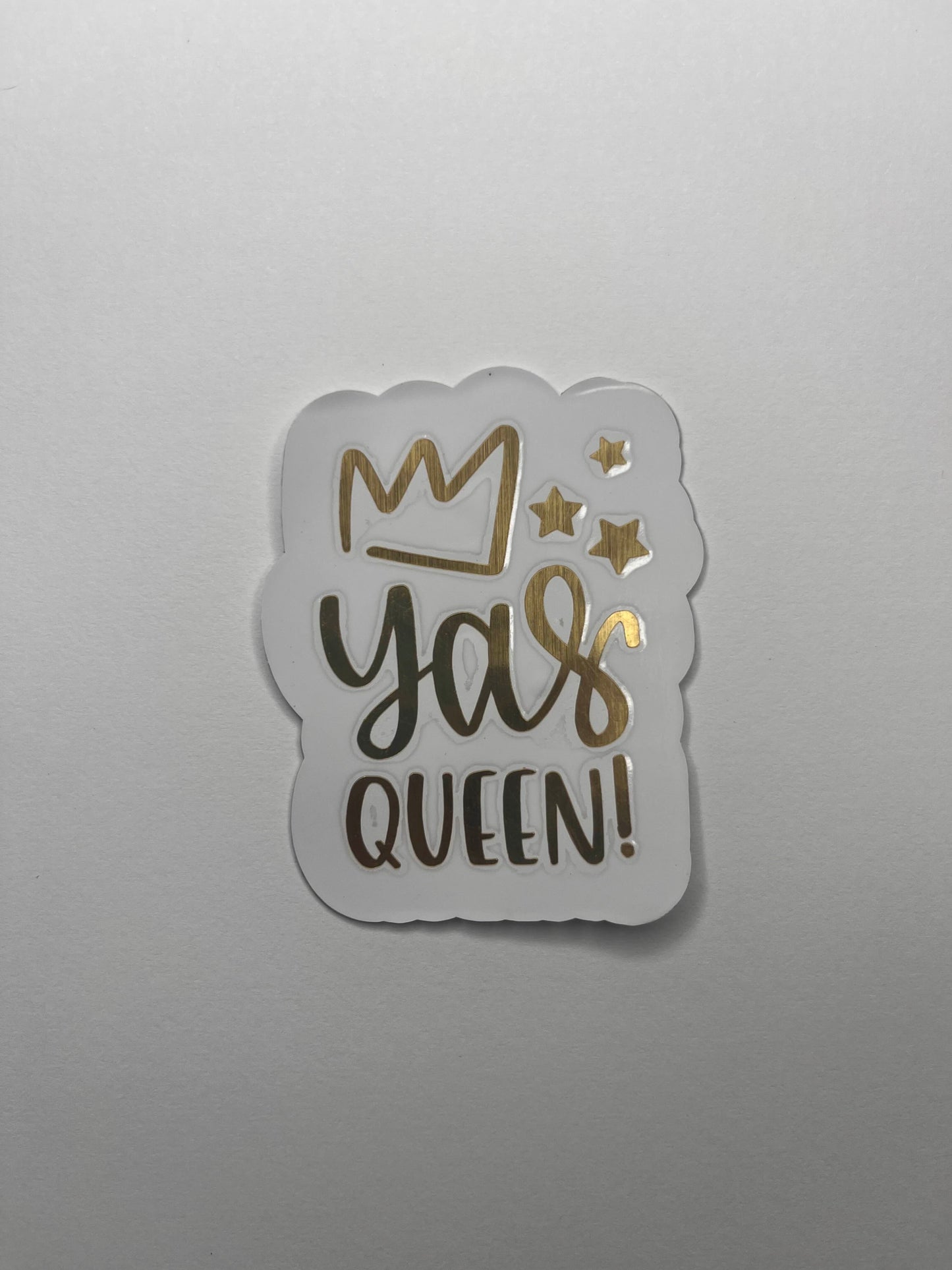Vinyl Decal Yas Queen- Black / Gold / Silver