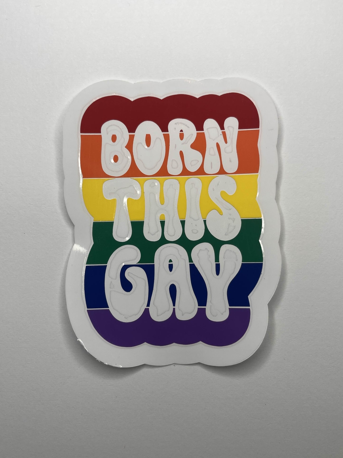Vinyl Decal Born This Gay