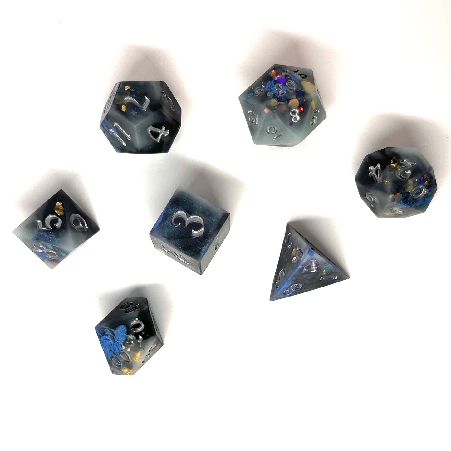 Sharp Edge Tabletop Game Dice Set Of 7 - Nebula