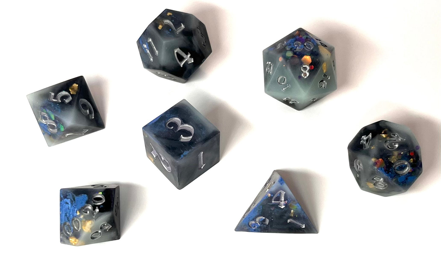 Sharp Edge Tabletop Game Dice Set Of 7 - Nebula