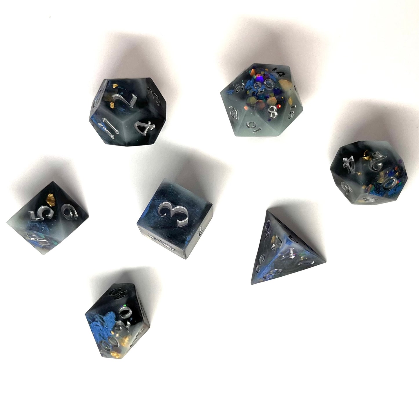 Sharp Edge Tabletop Game Dice Set Of 7 - Nebula