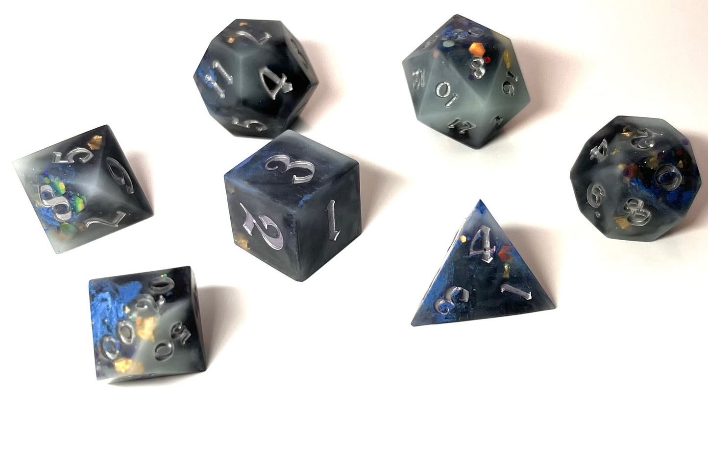 Sharp Edge Tabletop Game Dice Set Of 7 - Nebula