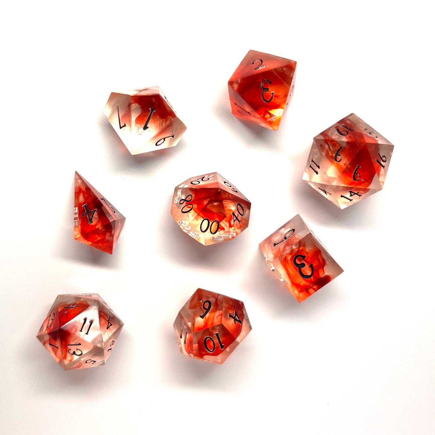 Sharp Edge Polyhedral Tabletop Game Dice Set Of 9 - Dexter