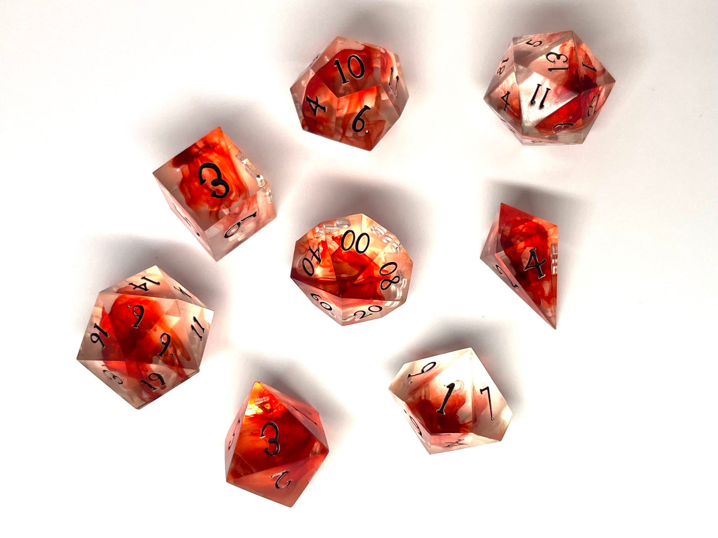 Sharp Edge Polyhedral Tabletop Game Dice Set Of 9 - Dexter