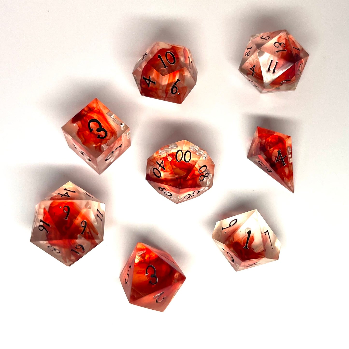 Sharp Edge Polyhedral Tabletop Game Dice Set Of 9 - Dexter