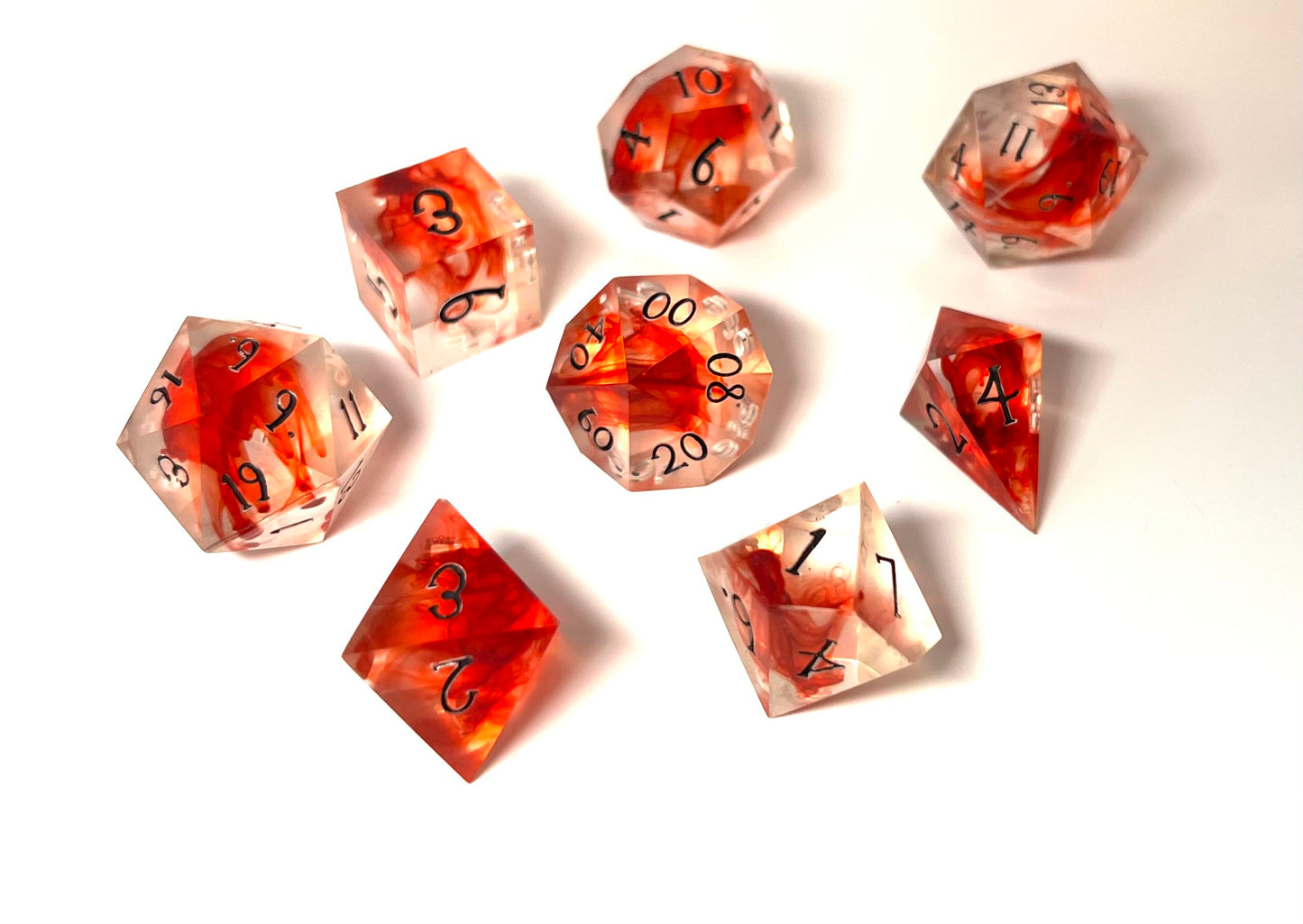 Sharp Edge Polyhedral Tabletop Game Dice Set Of 9 - Dexter