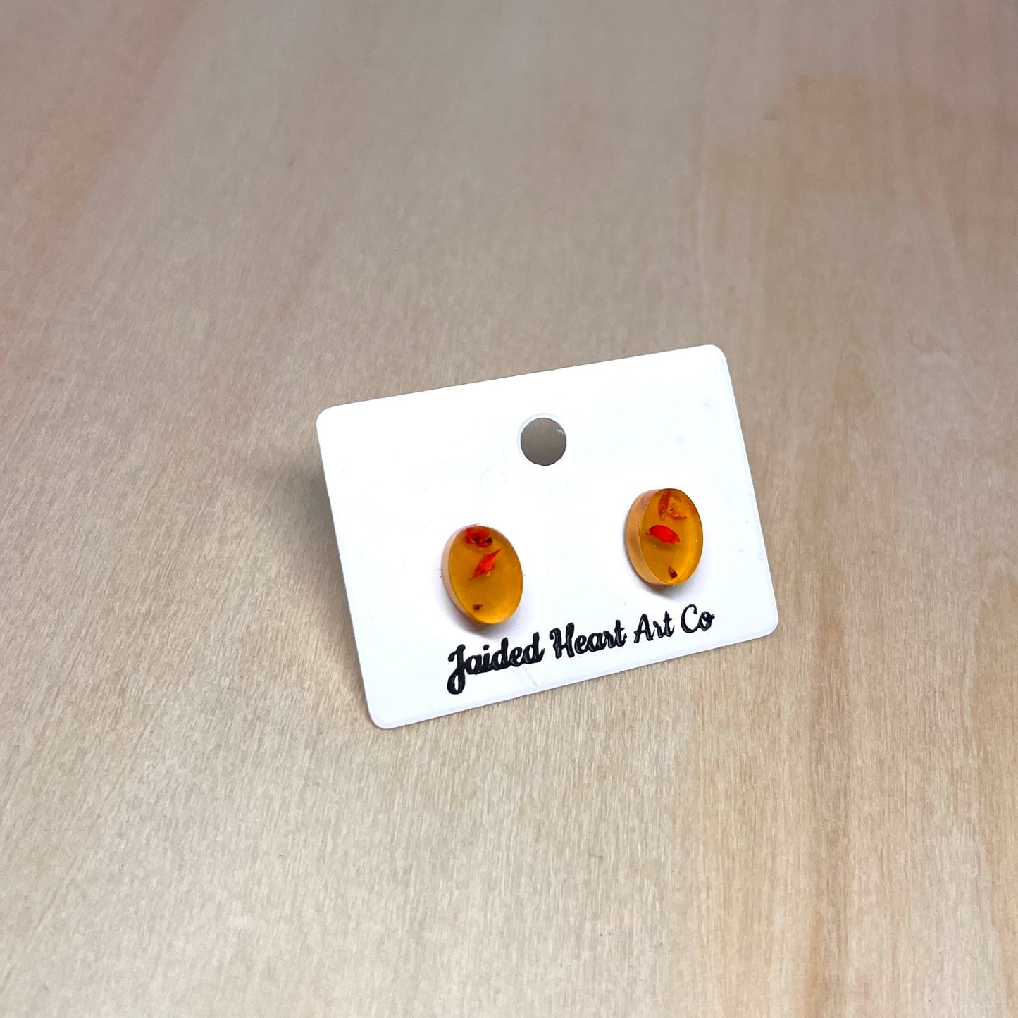 Oval Stud Earrings Hypoallergenic Stainless Steel