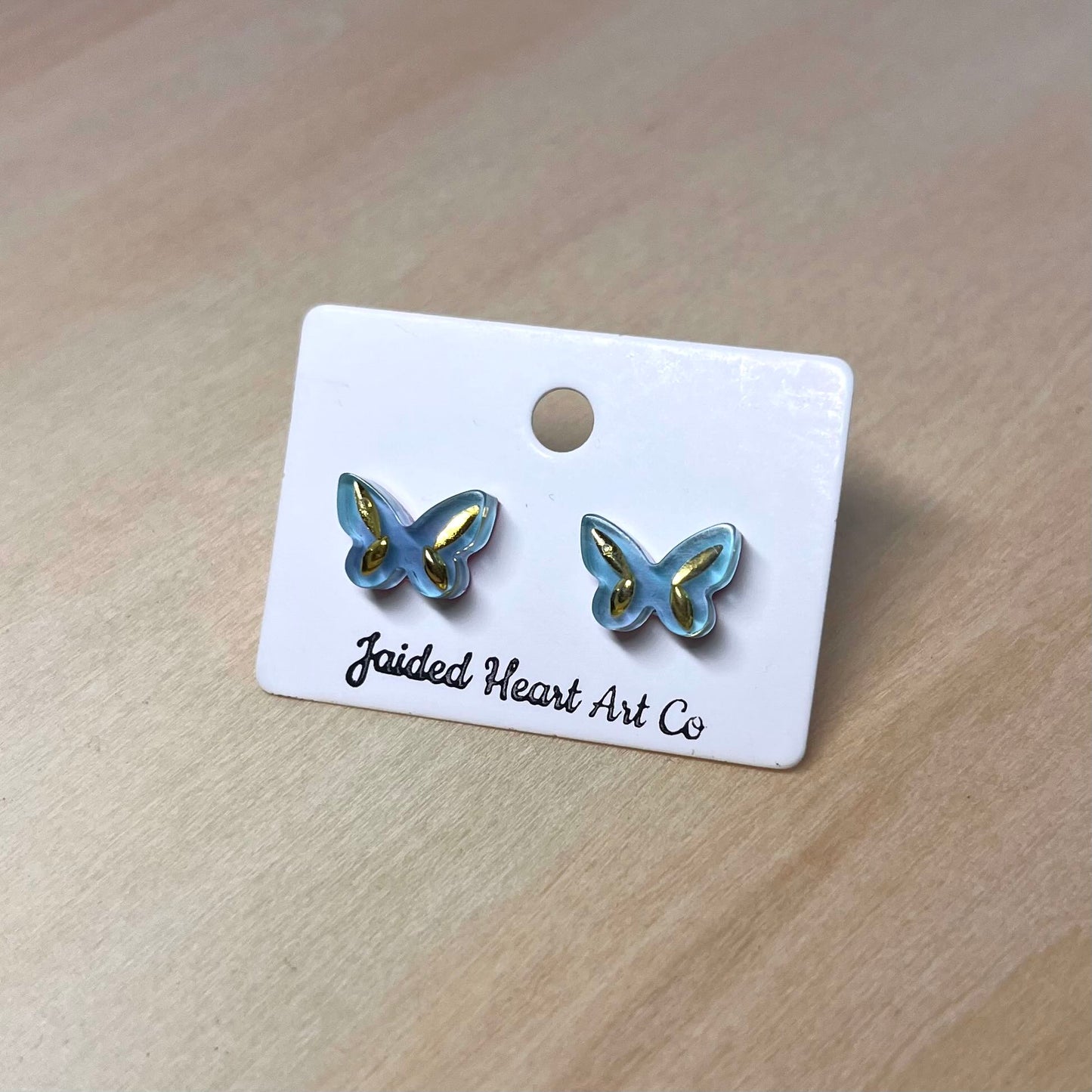 Butterfly Stud Earrings Hypoallergenic Stainless Steel