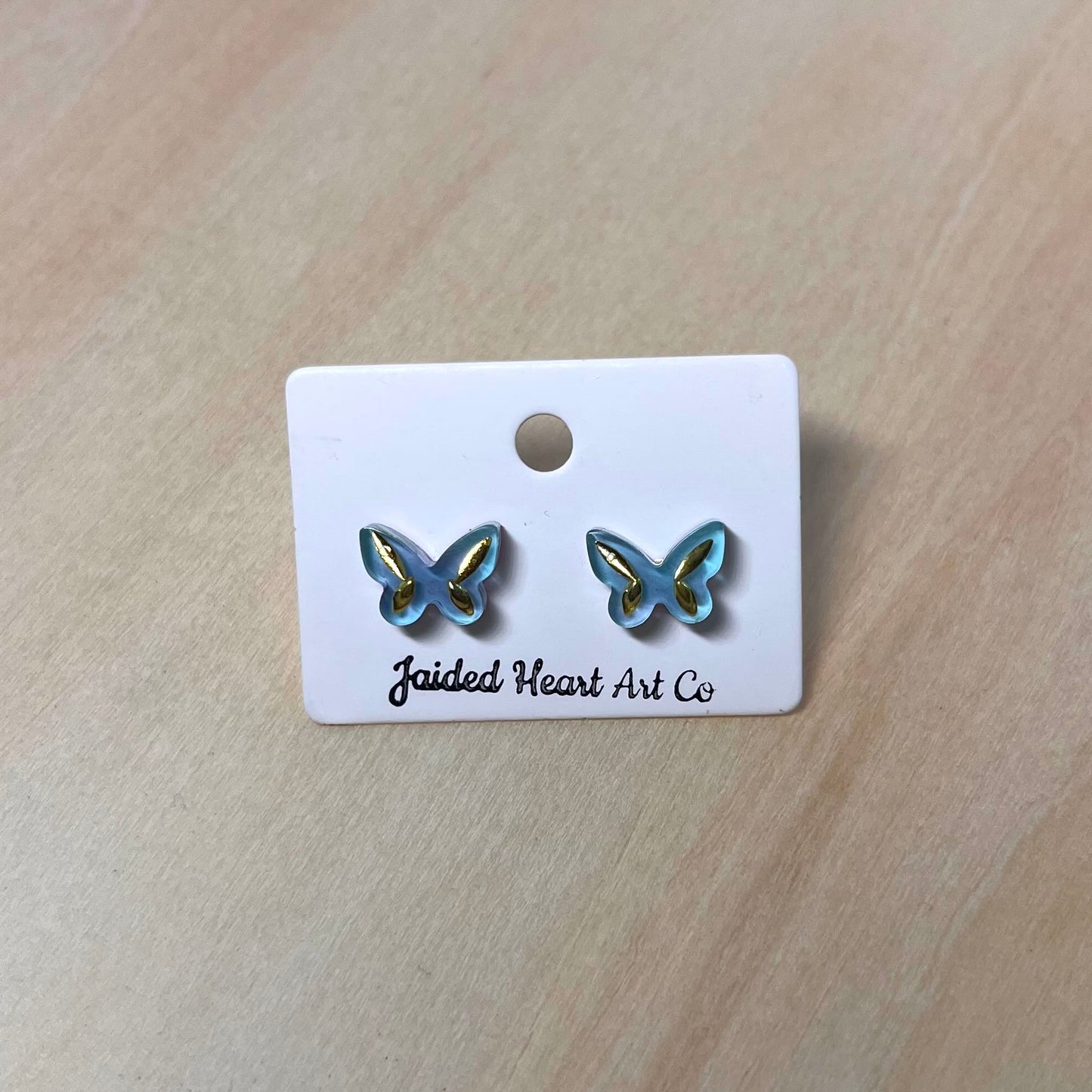 Butterfly Stud Earrings Hypoallergenic Stainless Steel