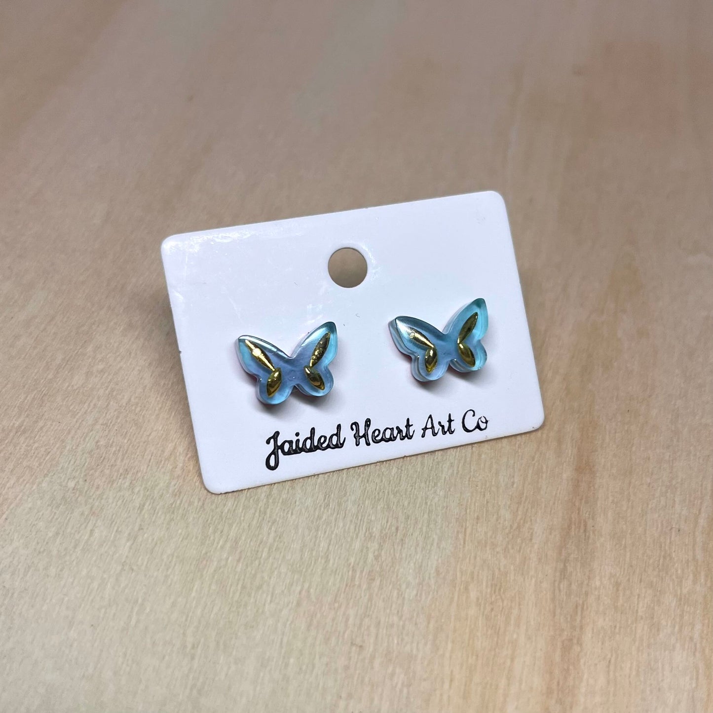 Butterfly Stud Earrings Hypoallergenic Stainless Steel