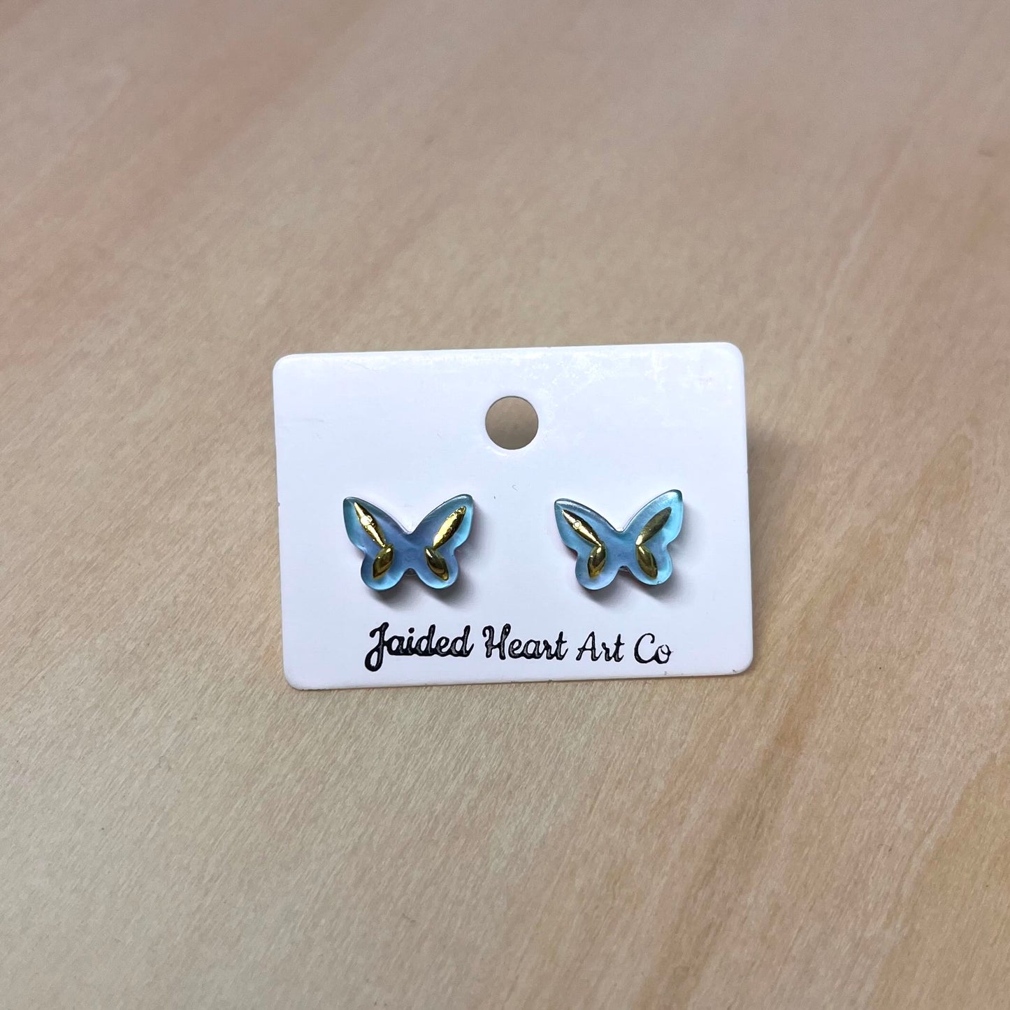 Butterfly Stud Earrings Hypoallergenic Stainless Steel