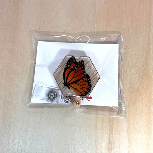 Monarch Butterfly Badge Reel