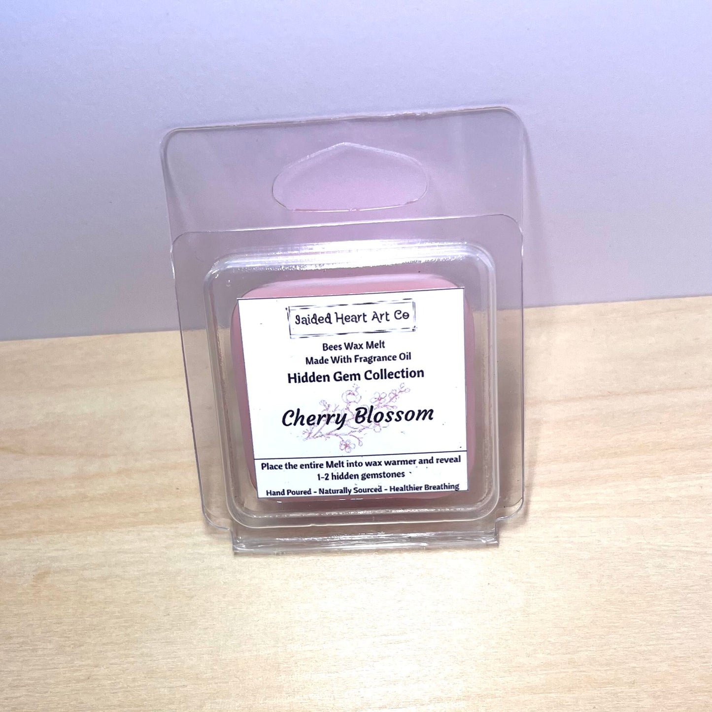 Cherry Blossom Natural Bees Wax Melt Hidden Gemstones Collection