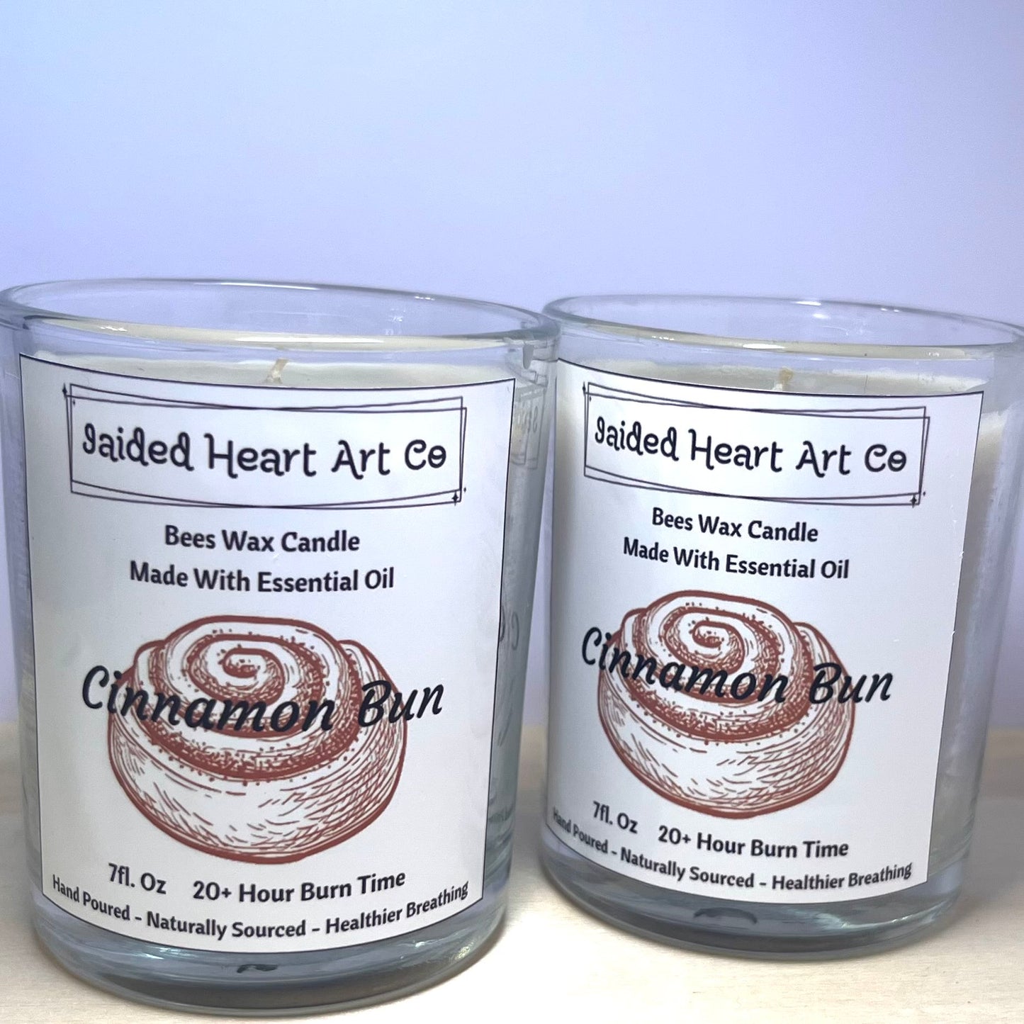 Cinnamon Bun Natural Bees Wax Candle