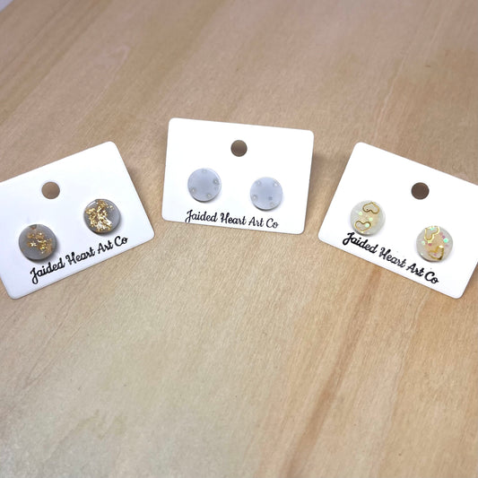 Circle Stud Earrings Hypoallergenic Stainless Steel