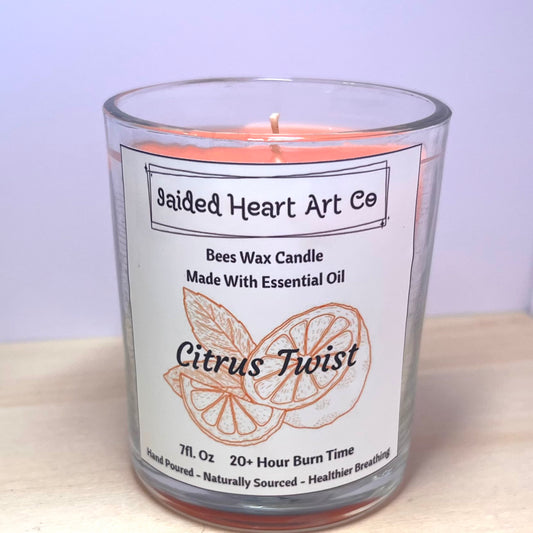Citrus Twist Natural Bees Wax Candle