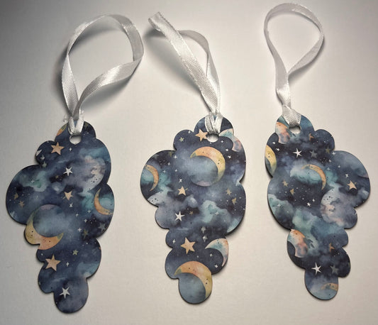 Cloud Shape Night Sky Cardstock Bookmark