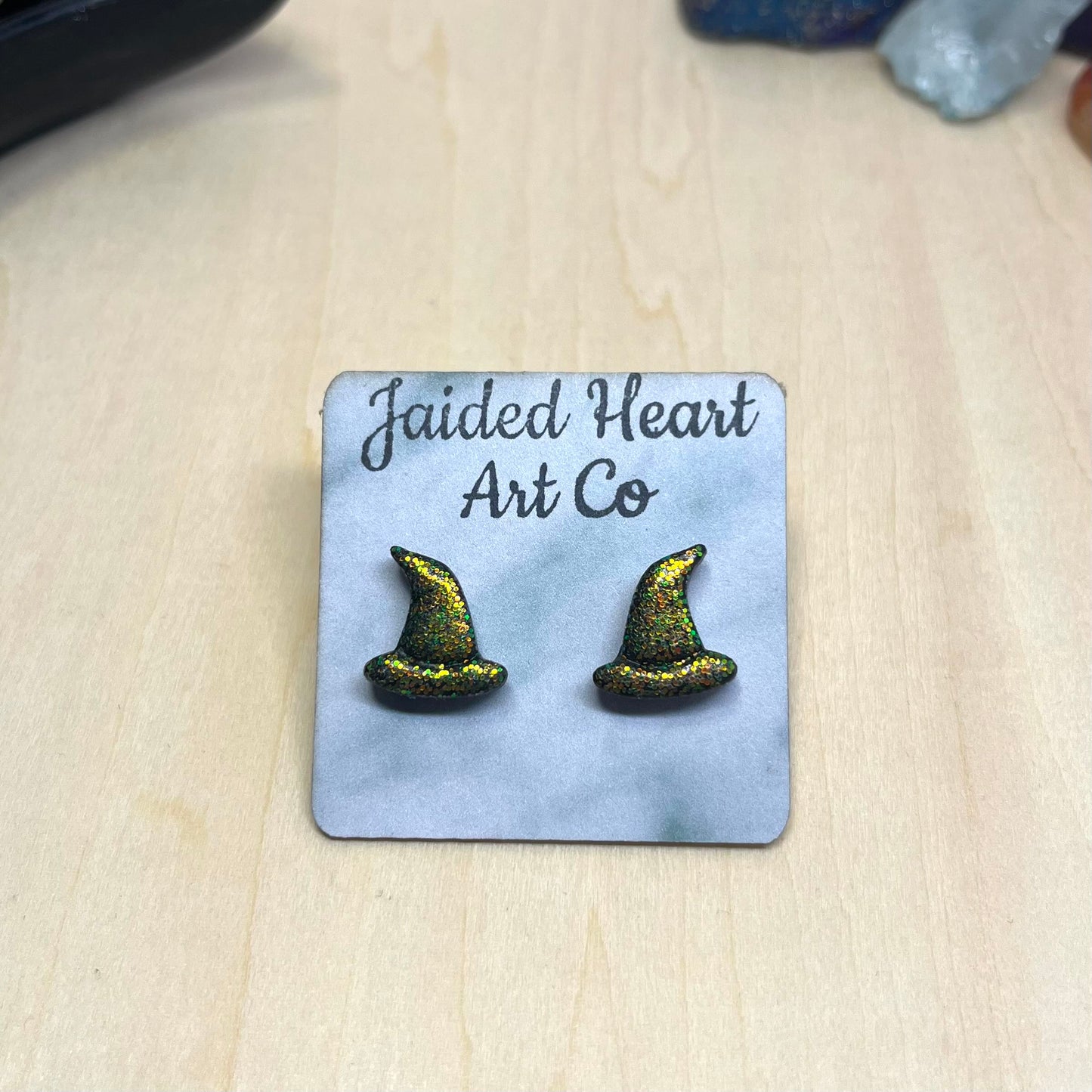 Emerald City Witch Hat Studs