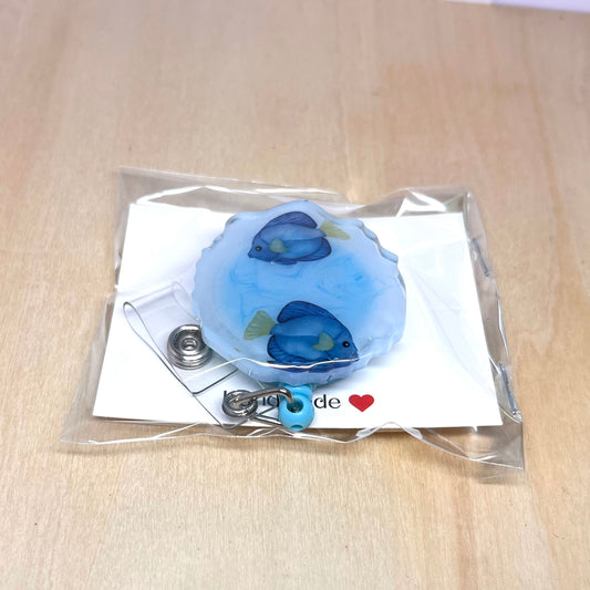 Blue Tang Fish Badge Reel