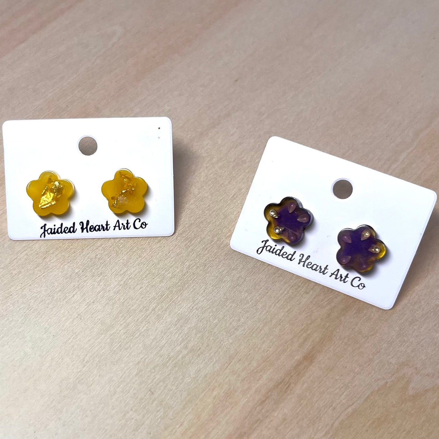 Flower Shaped Stud Earrings Hypoallergenic Stainless Steel