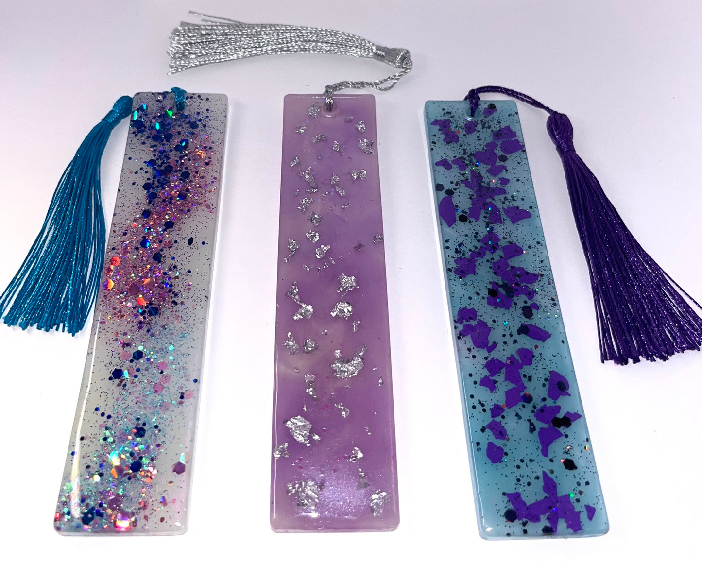 Glitter & Chips Round Edge Rectangle Bookmark
