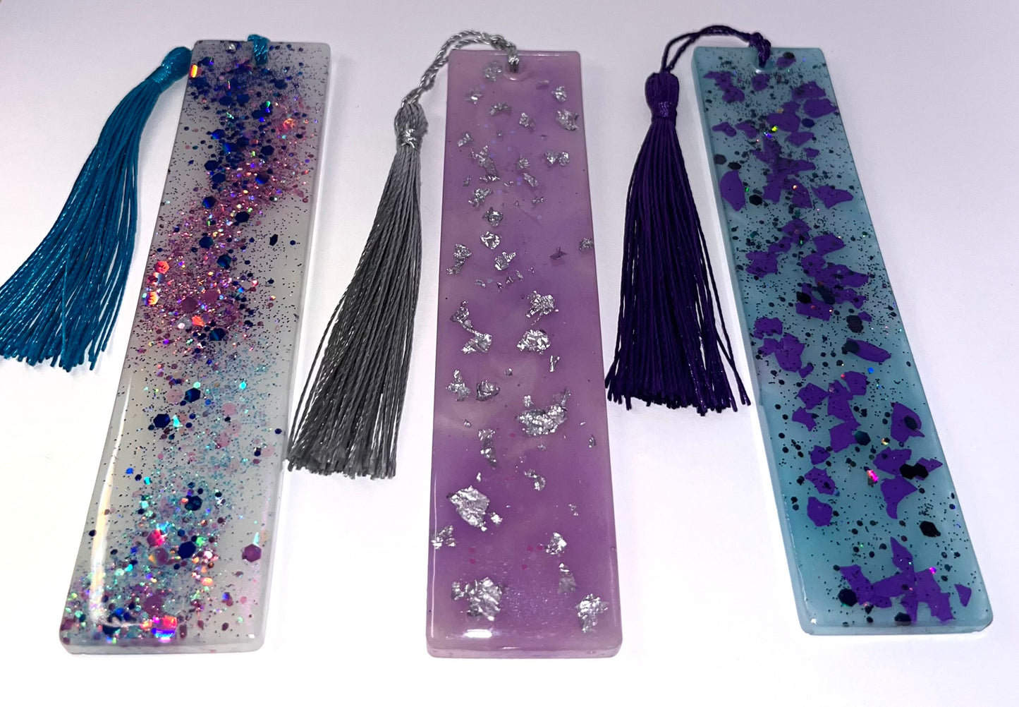 Glitter & Chips Round Edge Rectangle Bookmark
