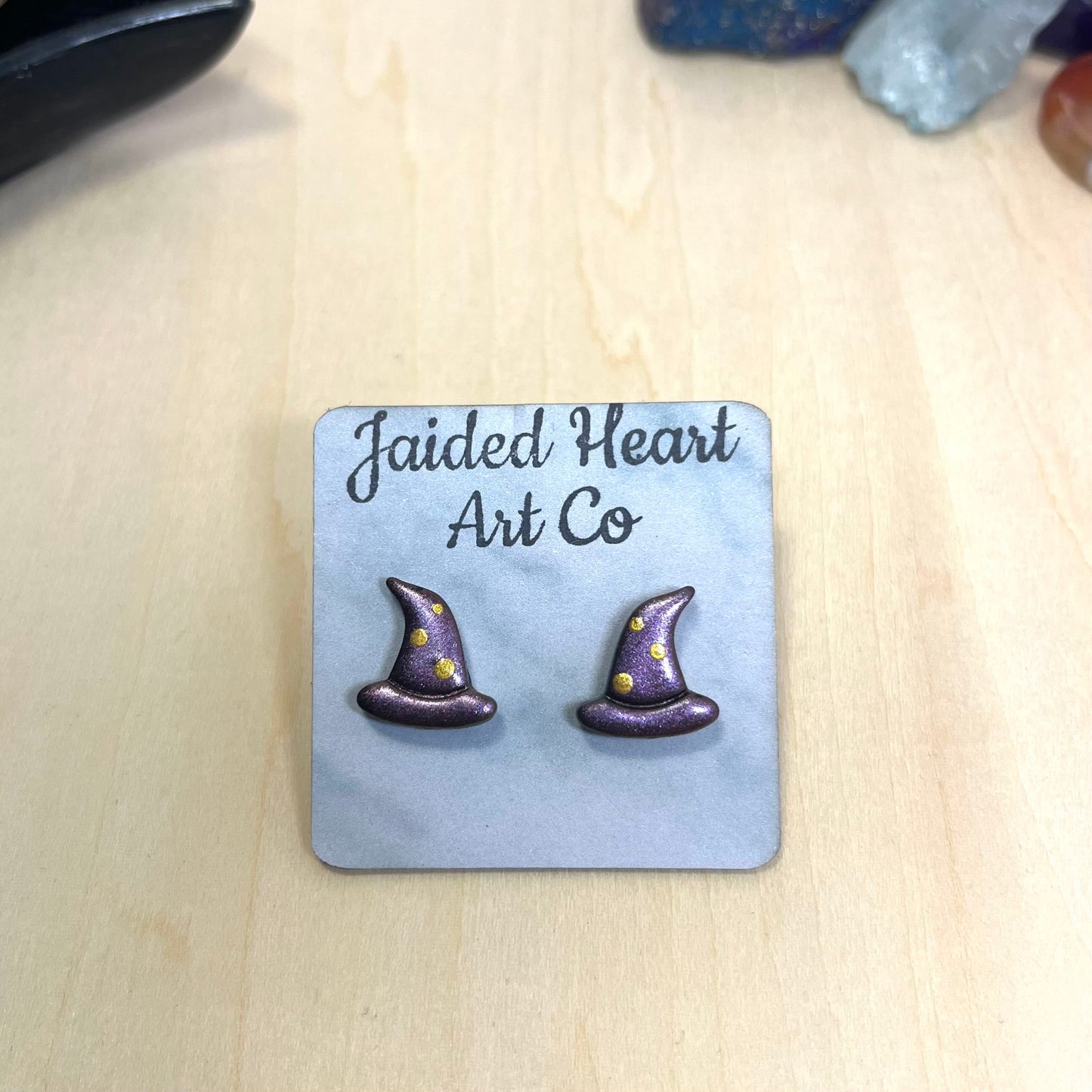 Mystic Magic Witch Hat Stud Earrings