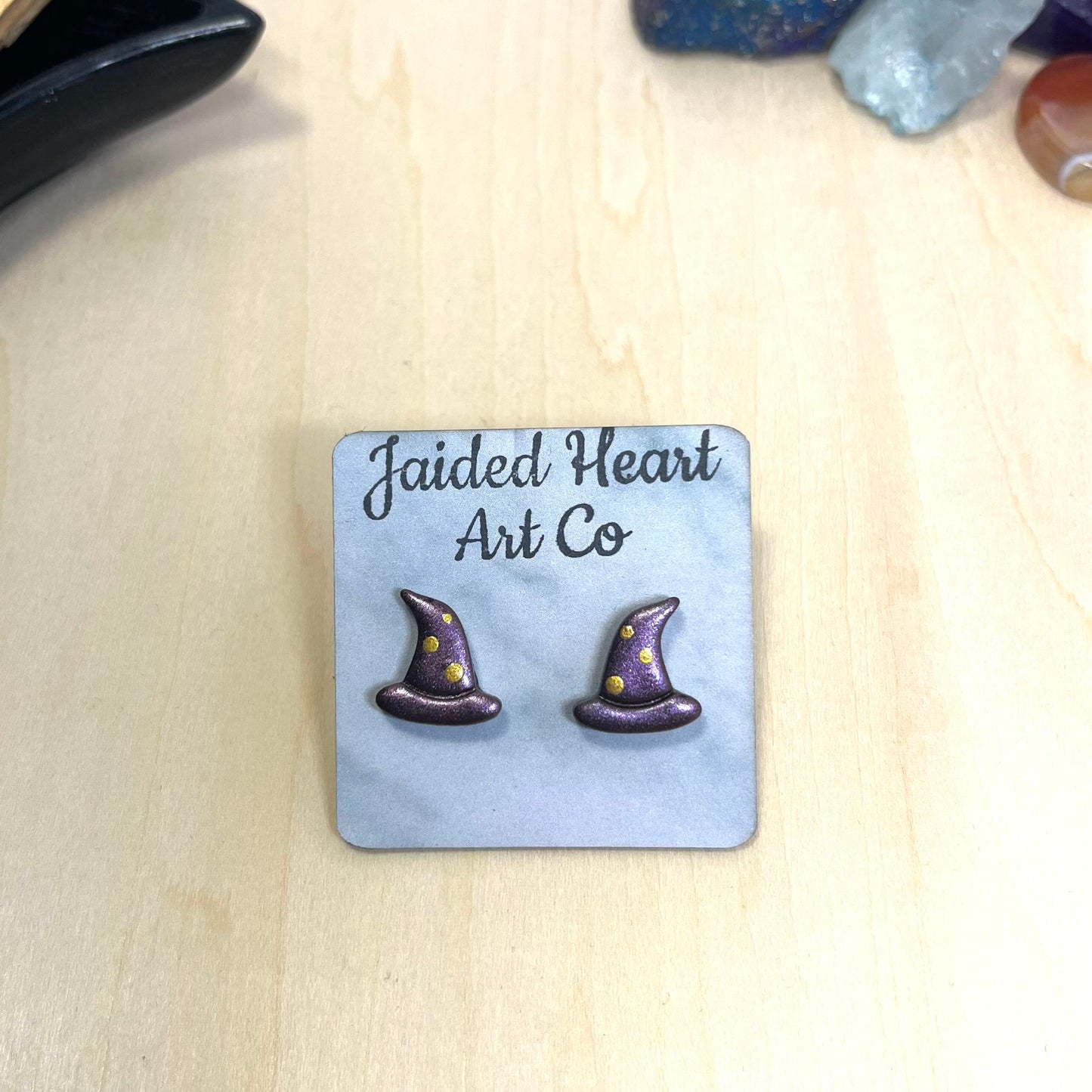 Mystic Magic Witch Hat Stud Earrings
