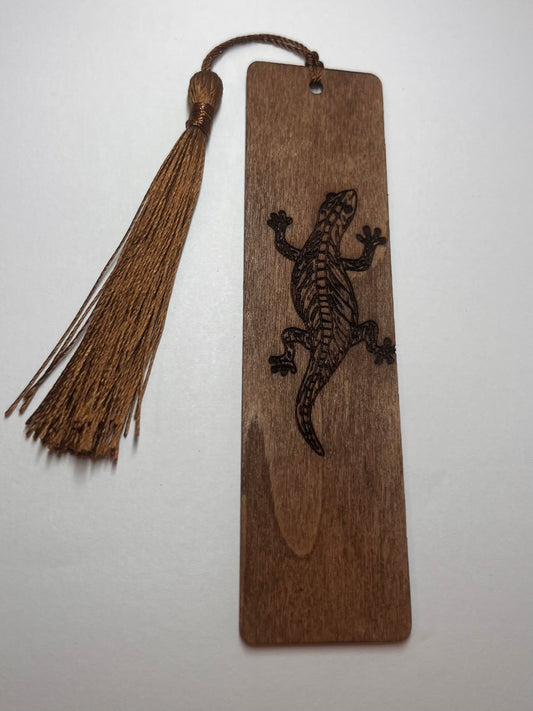 Komodo Dragon Engraved Wooden Bookmark
