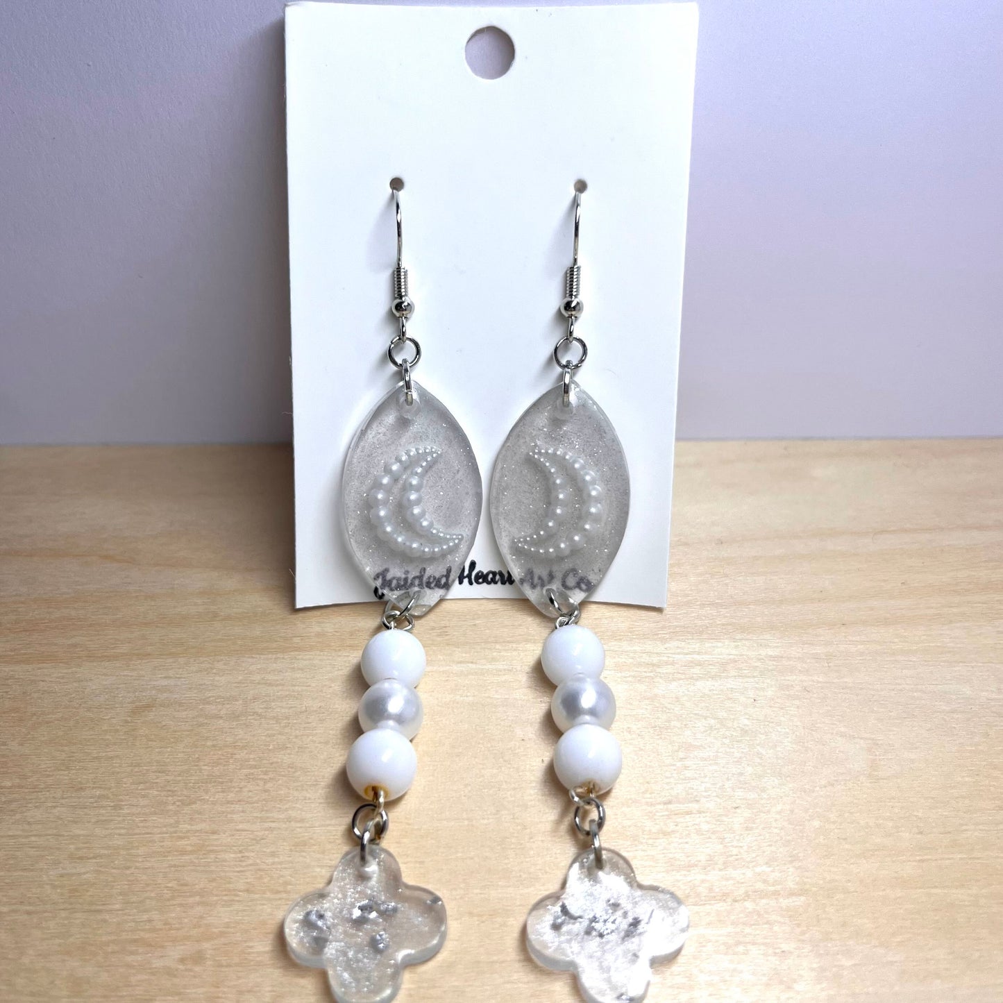 Shimmering Skies Extra Long Beaded Dangle Earrings