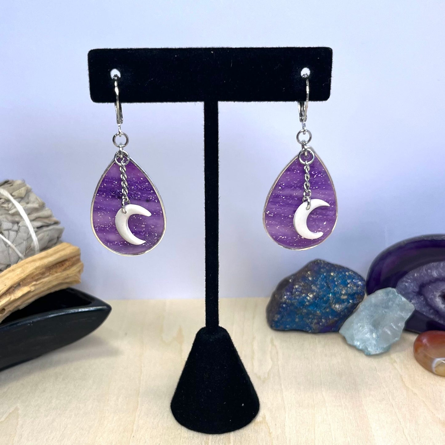 Moon Drop Dangle Earrings