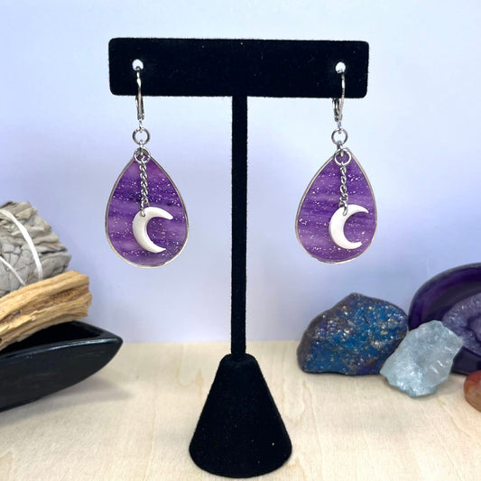 Moon Drop Dangle Earrings