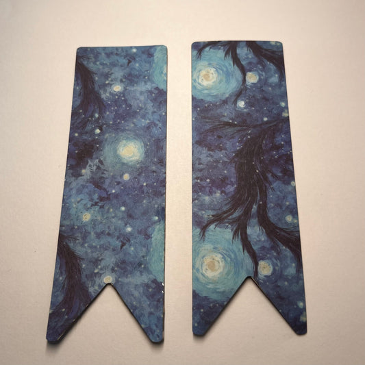Woodsy Night Sky Ribbon Cardstock Bookmark