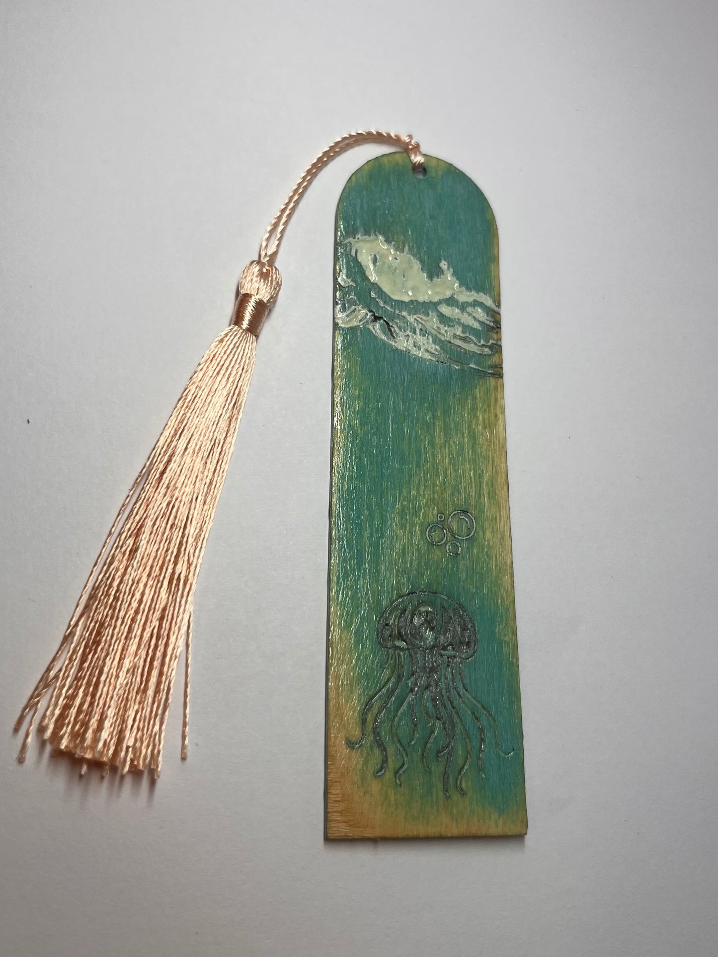 Under The Sea Engraved Wooden Bookmark
