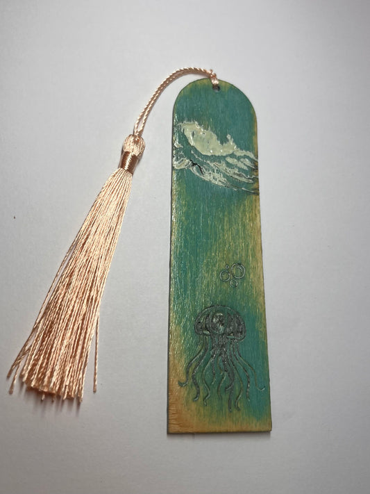 Under The Sea Engraved Wooden Bookmark