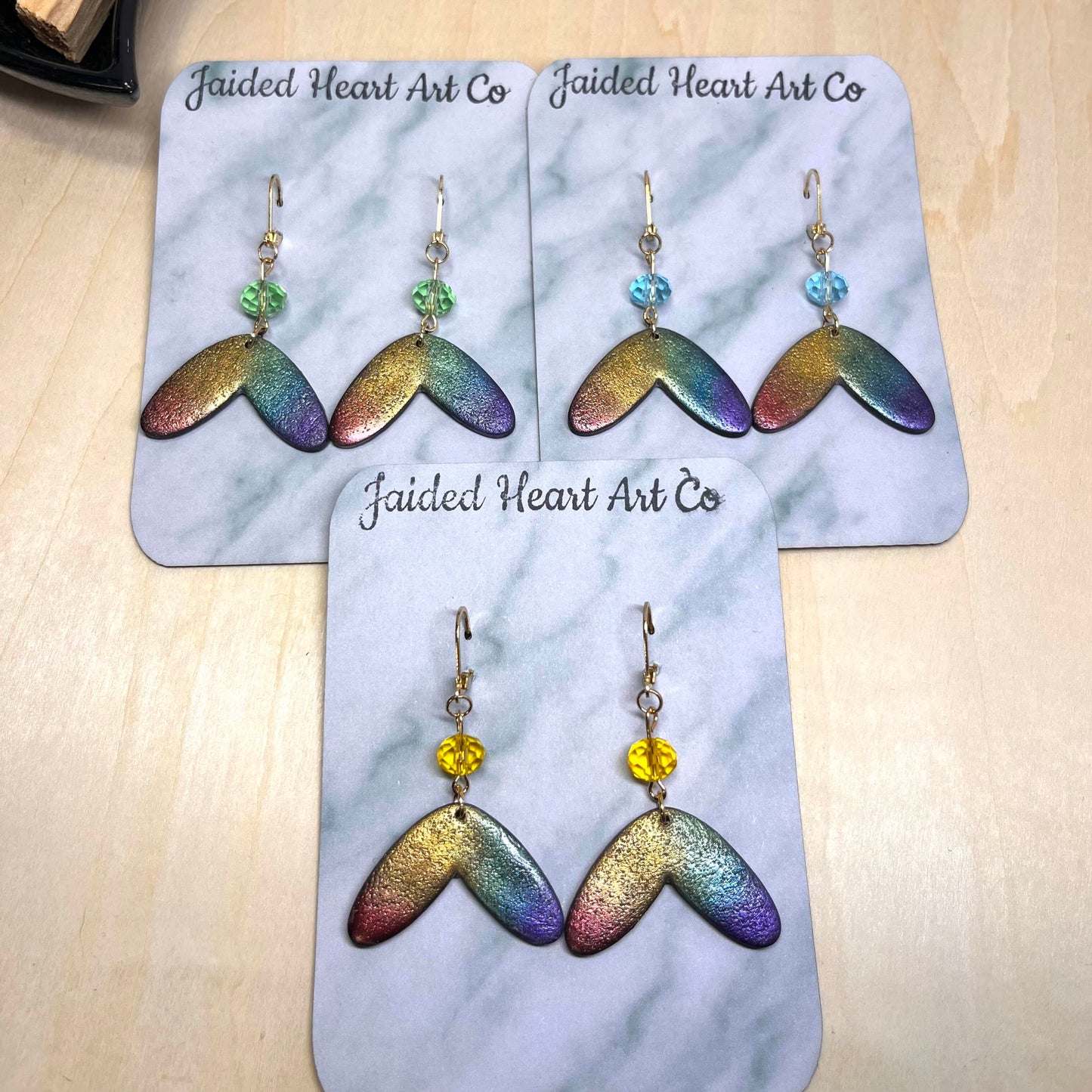 Oil Spill Dangle Earrings