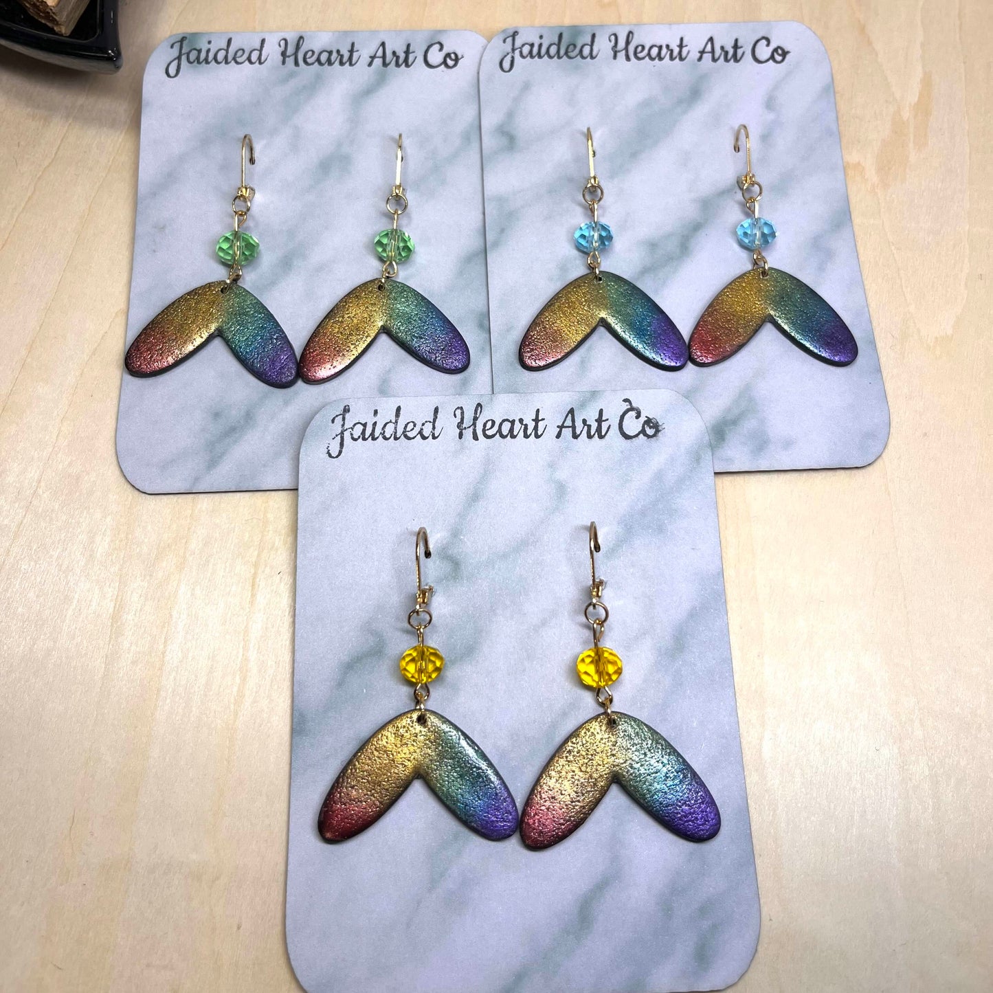 Oil Spill Dangle Earrings