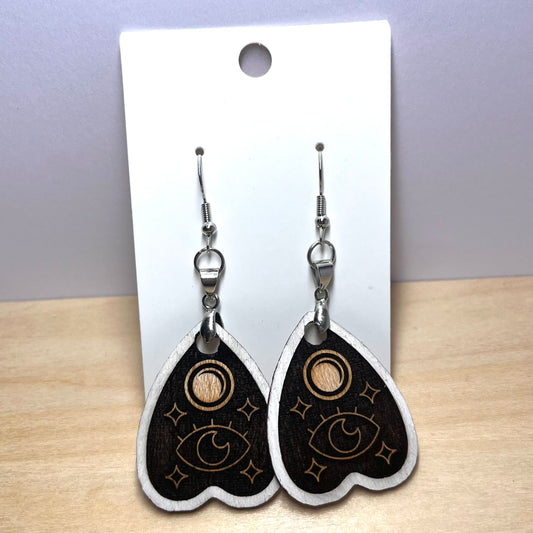 Ouija Wooden Dangle Earrings