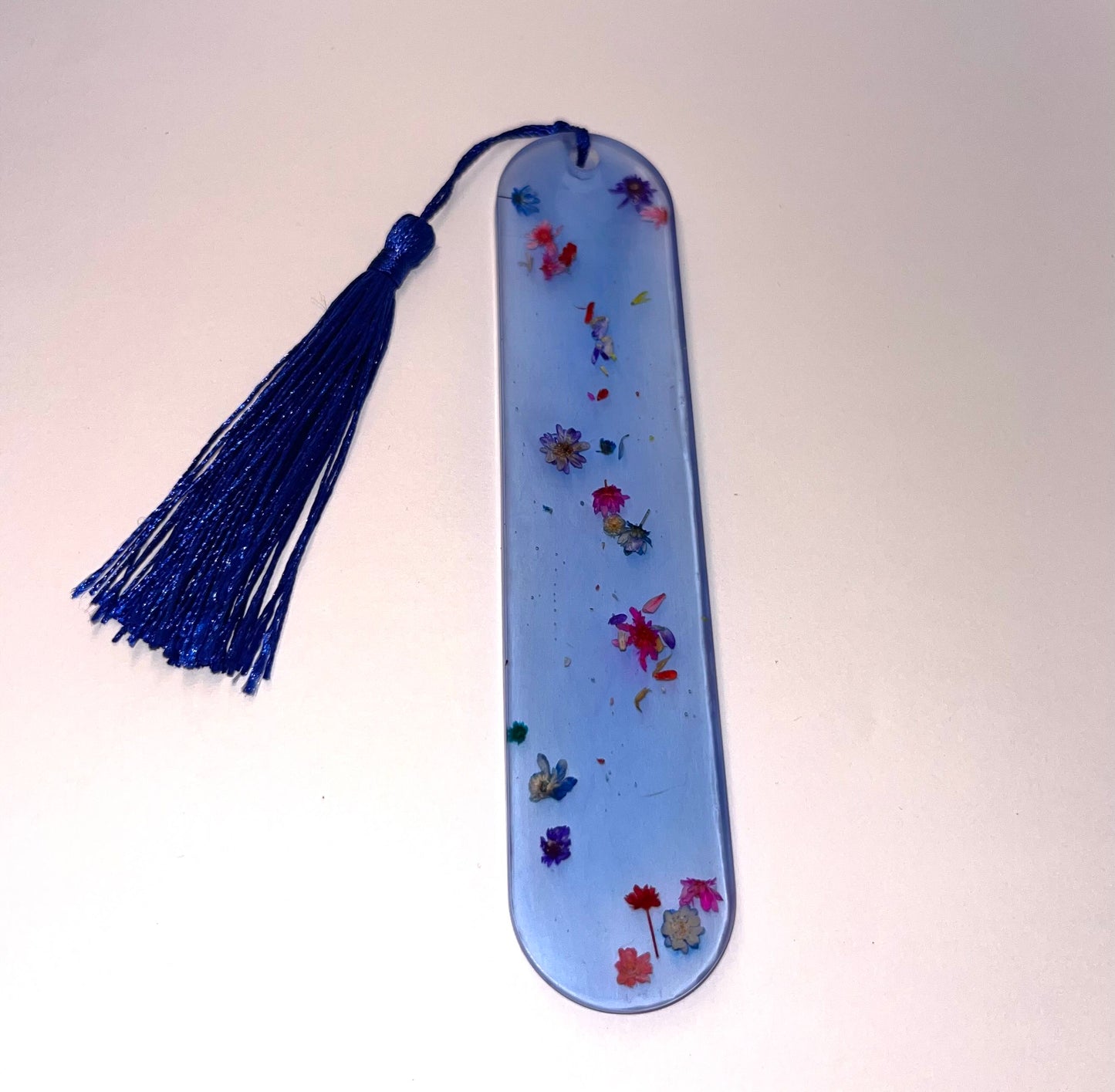 Real Pressed Flowers Round Edge Bookmark