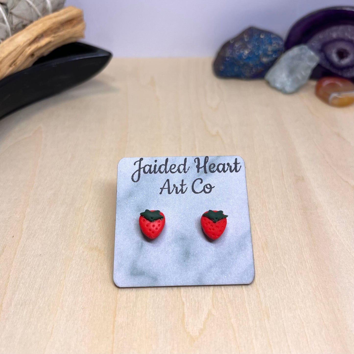 Itty Bitty Strawberry Stud Earrings