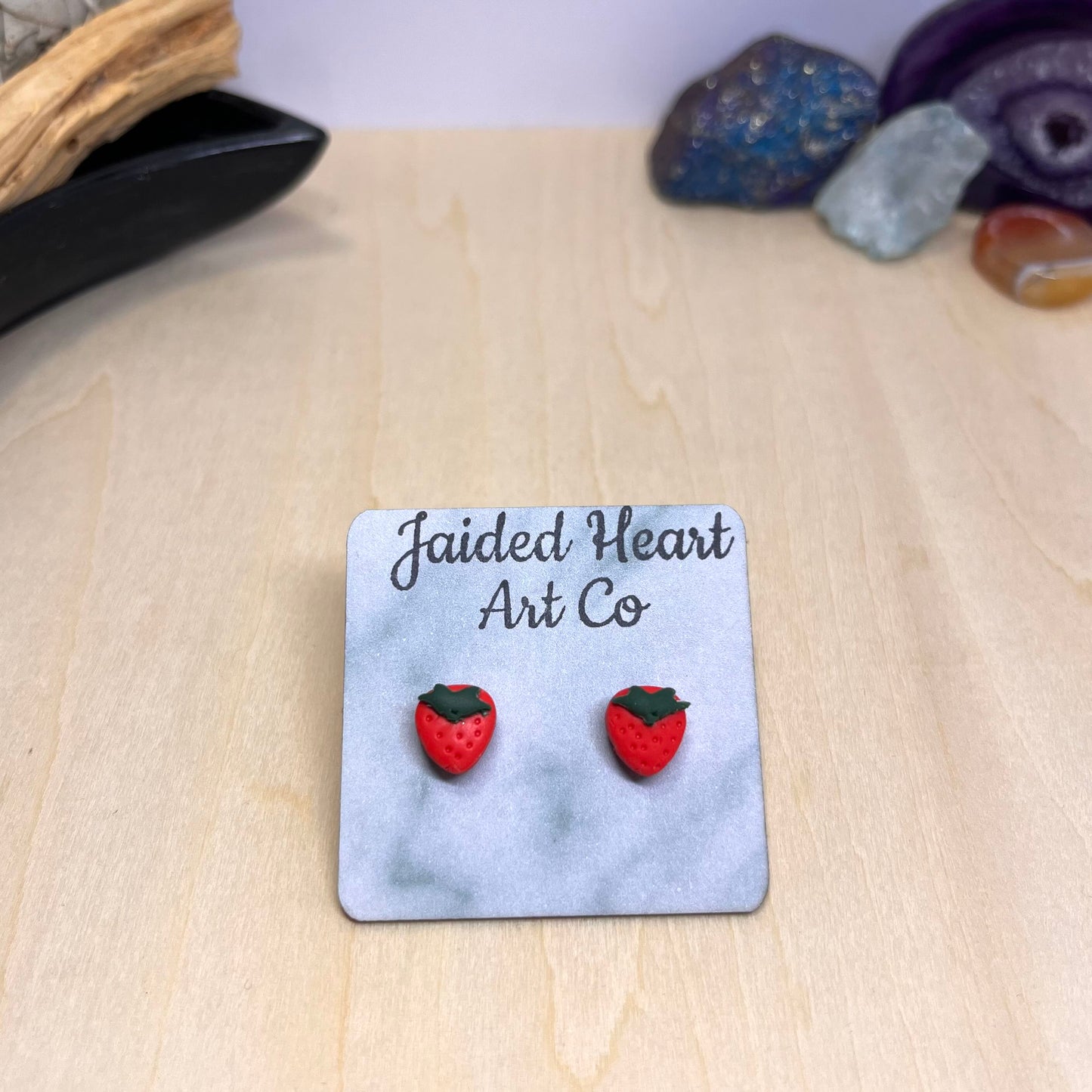 Itty Bitty Strawberry Stud Earrings