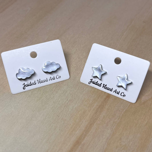 Day and Night Stud Earrings Hypoallergenic Stainless Steel