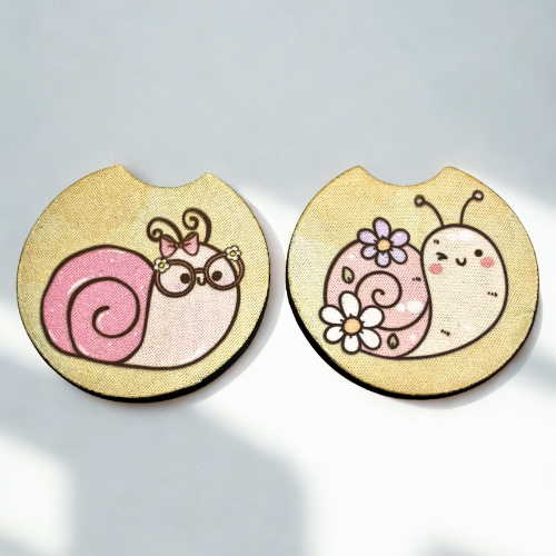 Sassy Snails Car Coasters